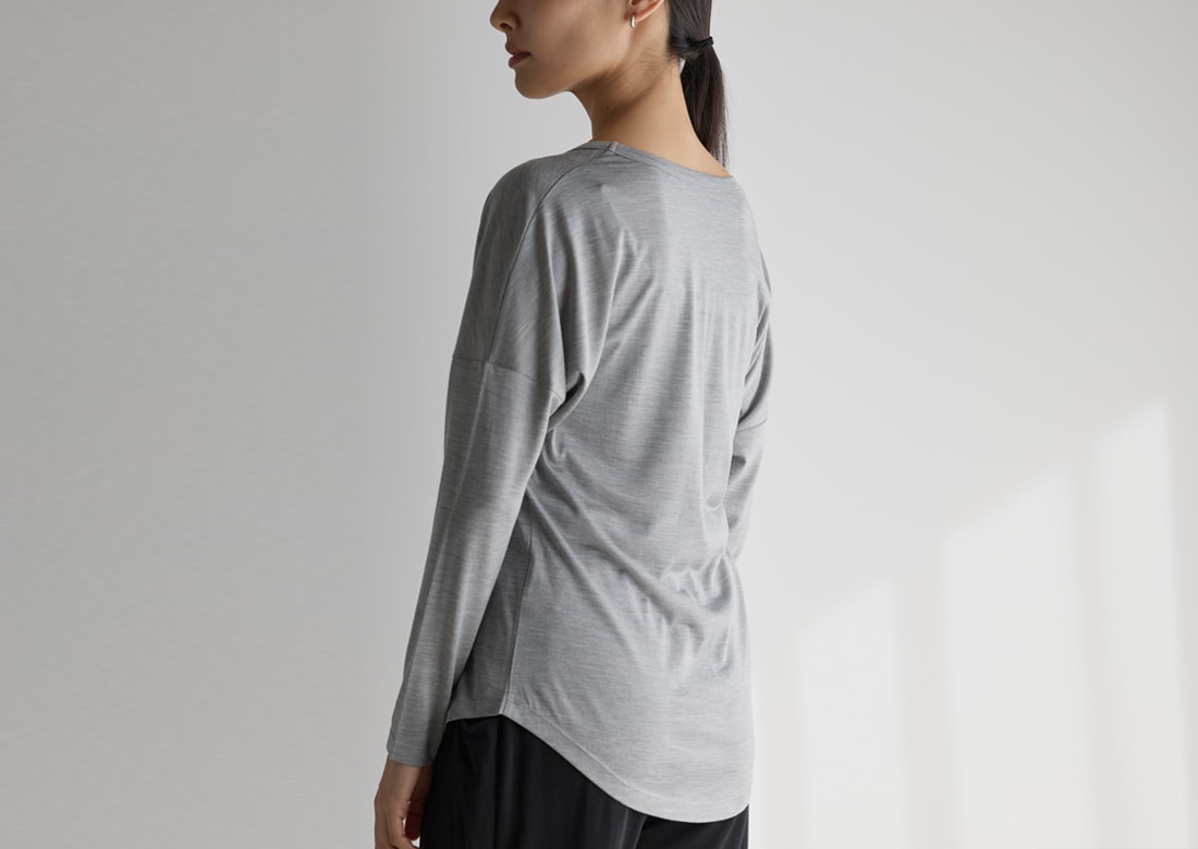 SILK 100% シルク100%カットソー〈メランジシリーズ〉