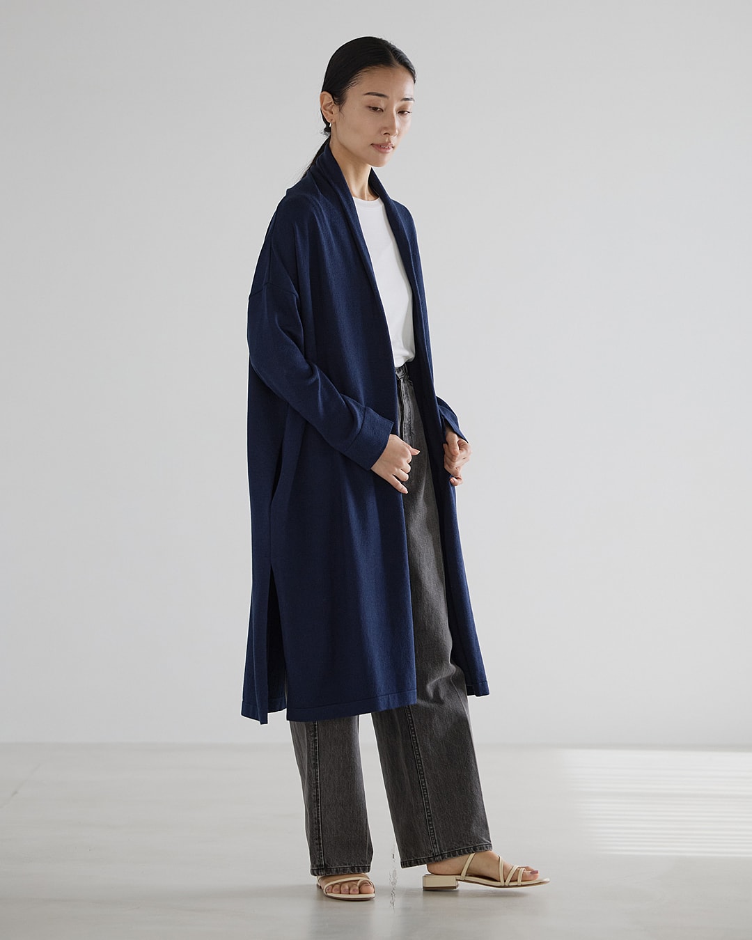 ロングカーディガン/シルクコットン 画像4