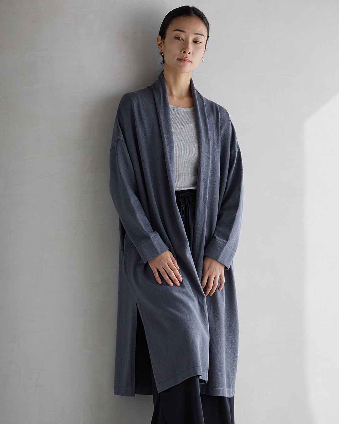 ロングカーディガン/シルクコットン 画像3